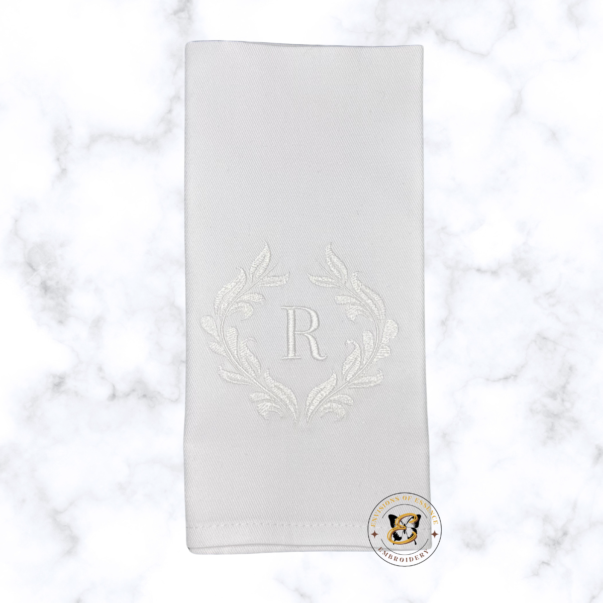 Elegant Monogrammed Linen Dinner Napkins