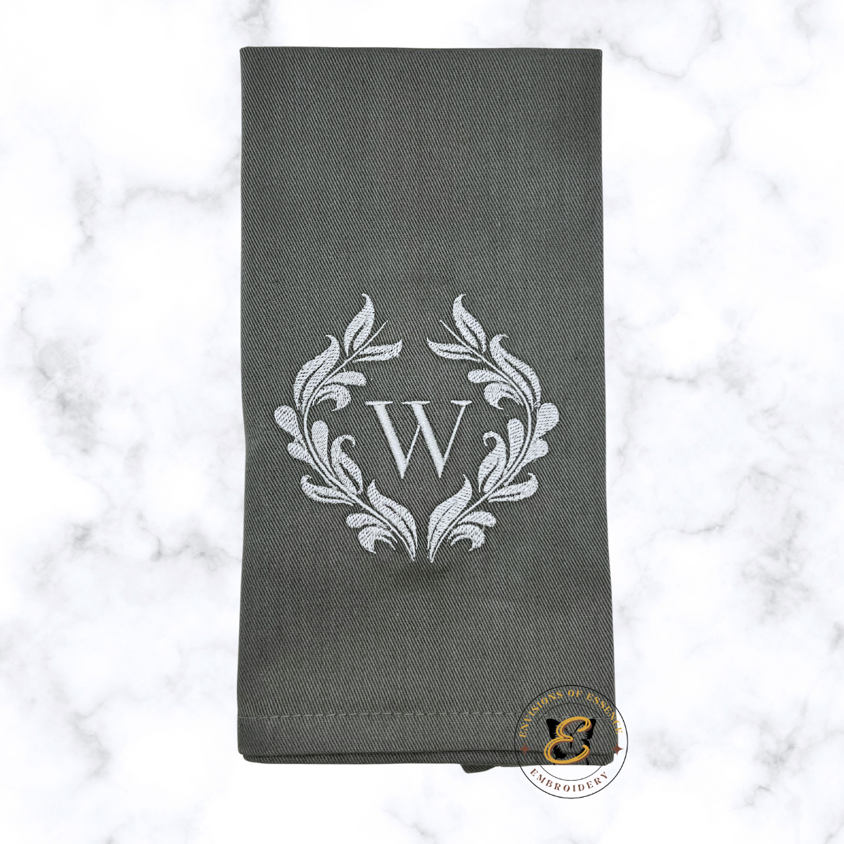Elegant Monogrammed Linen Dinner Napkins