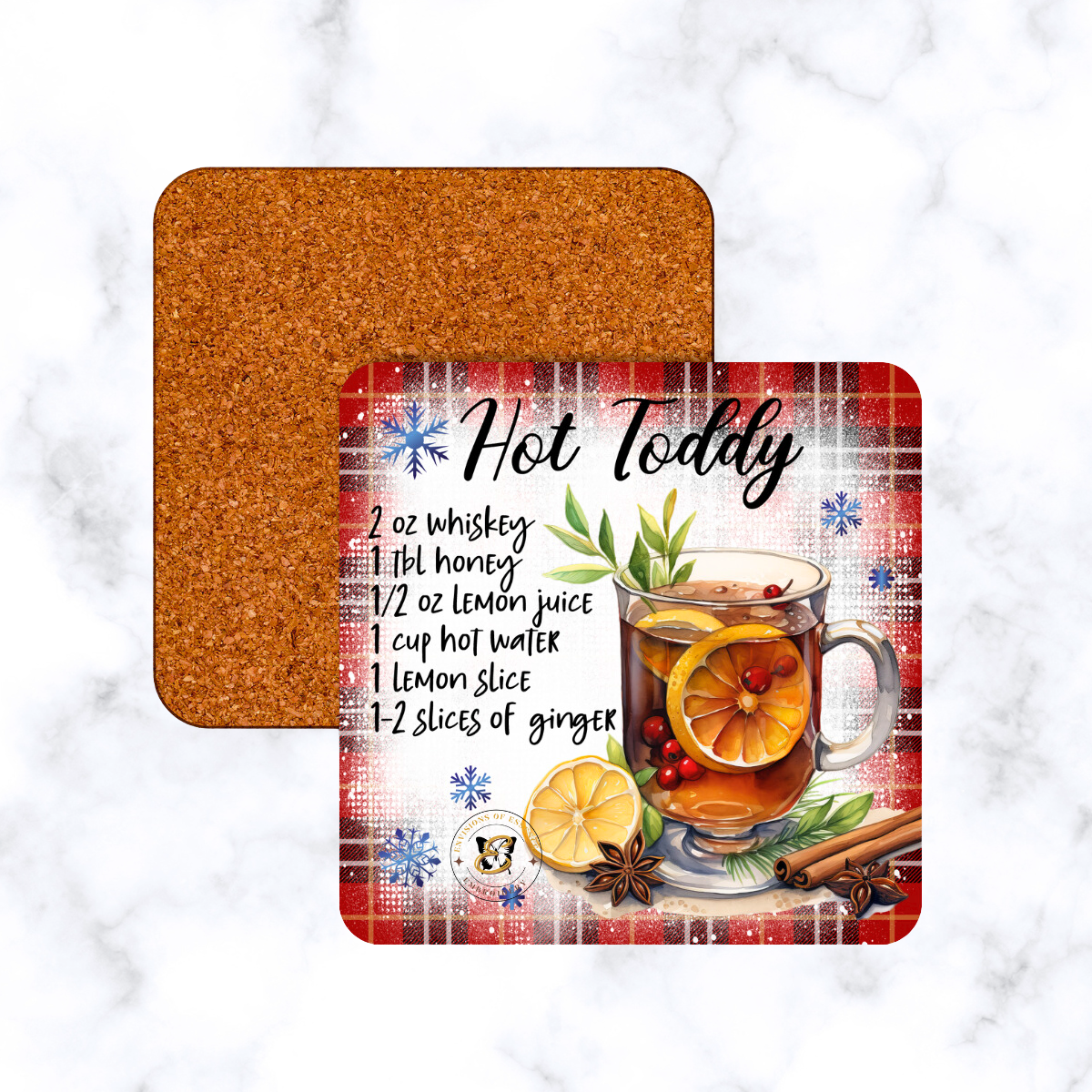 Timeless Holiday Mixed Cocktail Recipe Coaster Set #3