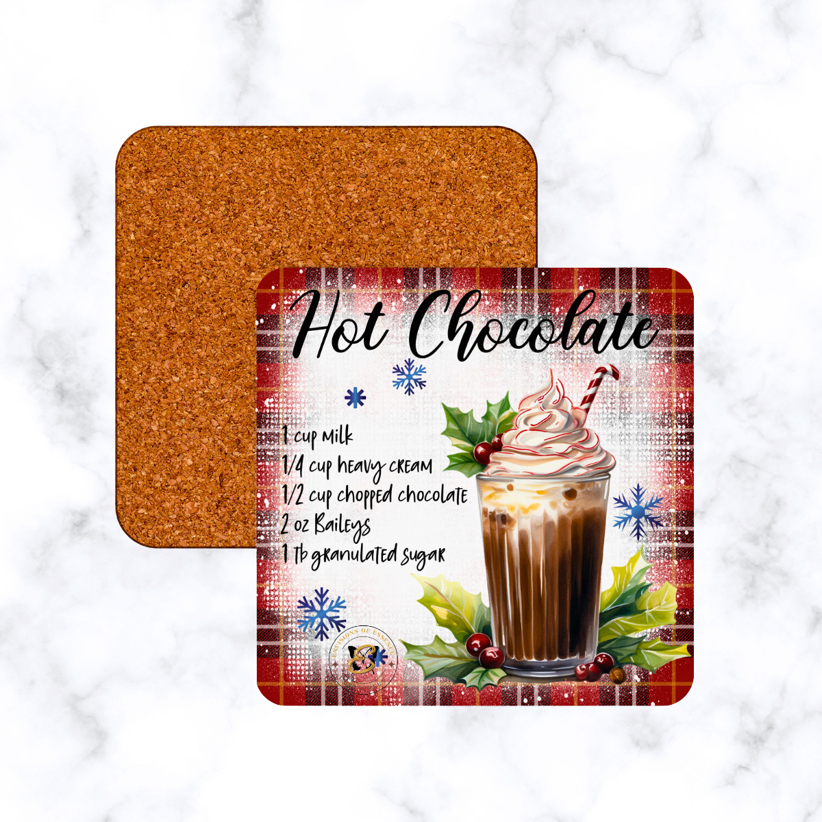 Timeless Holiday Mixed Cocktail Recipe Coaster Set #3